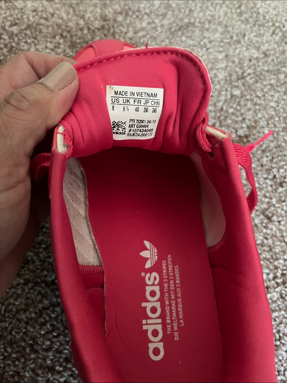 Adidas Samoa Women's Pink Ombre Sneaker Size 8 US - Picture 5 of 5
